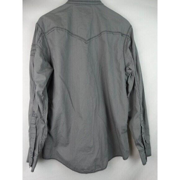 INC International Concepts Men Shirt Large Embroidered Long Sleeve Snap Down - Picture 9 of 11